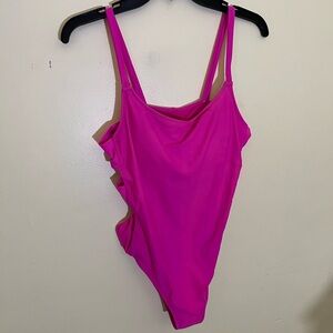 Mossimo Supply Co. Fuchsia Women’s  One Piece Swimsuit Size Large